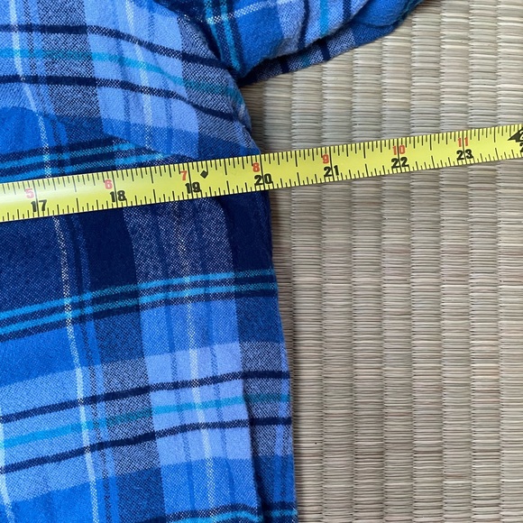 L.L. Bean Blue Plaid Button-Up Shirt - Picture 3 of 5